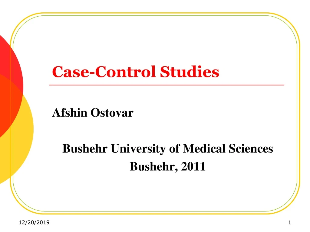case control studies