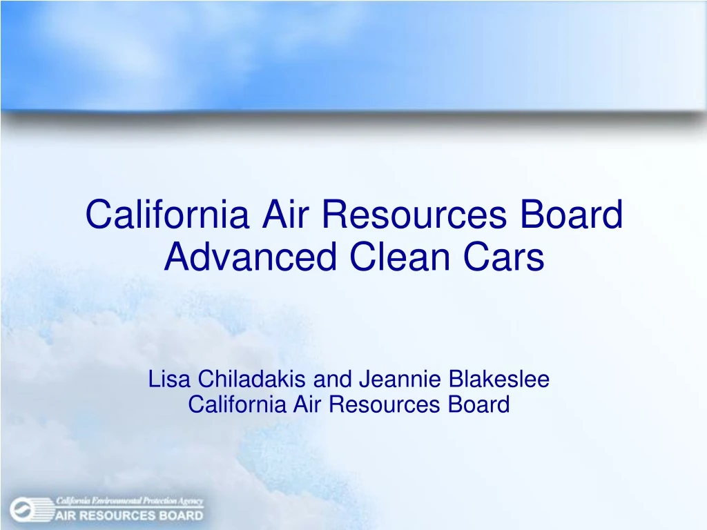 california air resources board advanced clean cars
