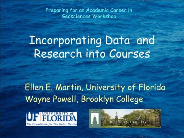 Incorporating Data  and Research into Courses