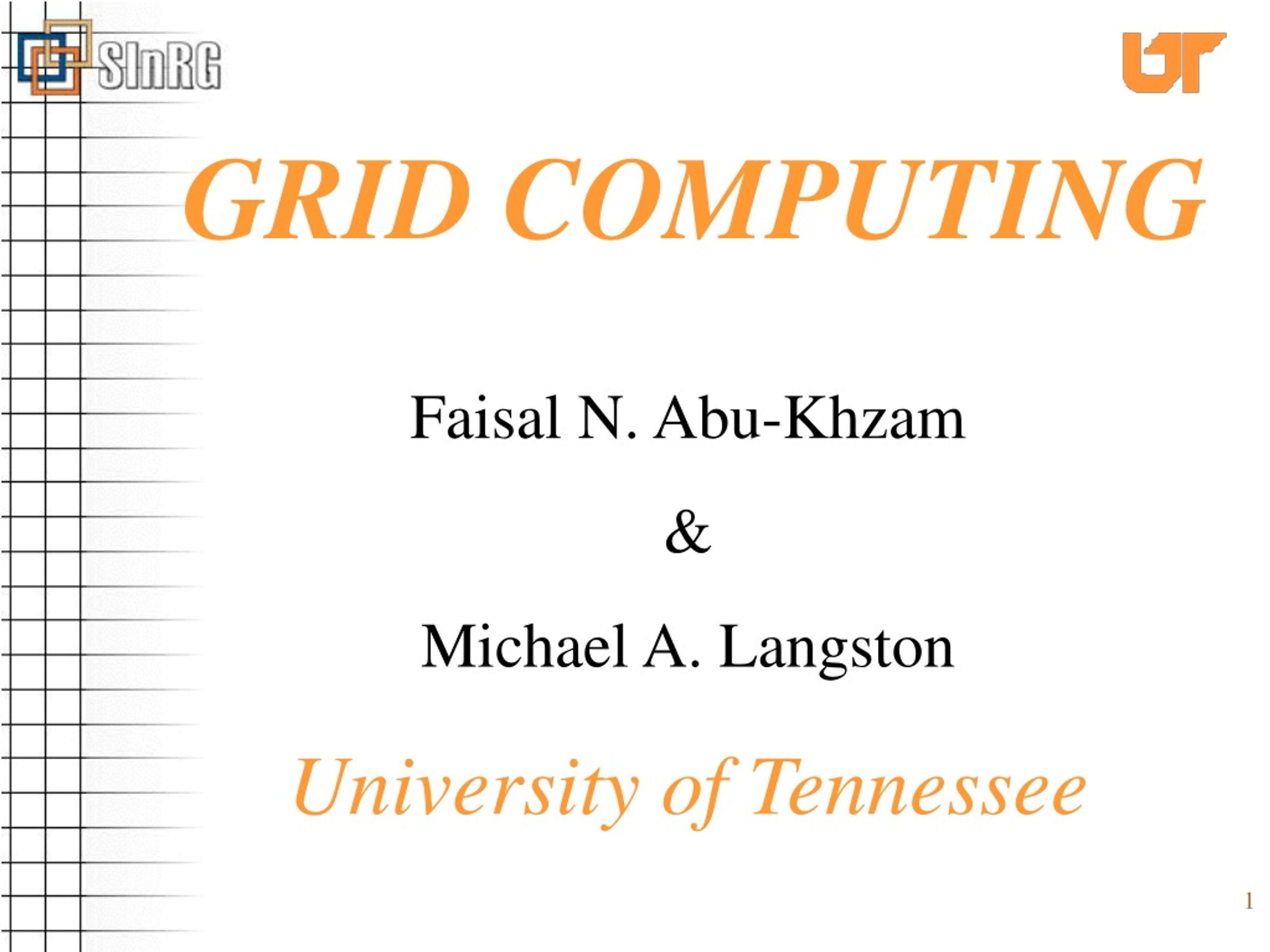 GRID COMPUTING - slide 1