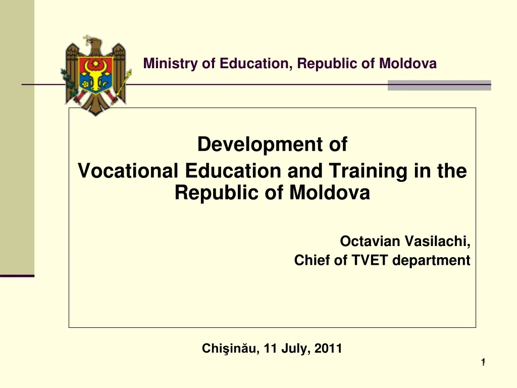 development of vocational education and training