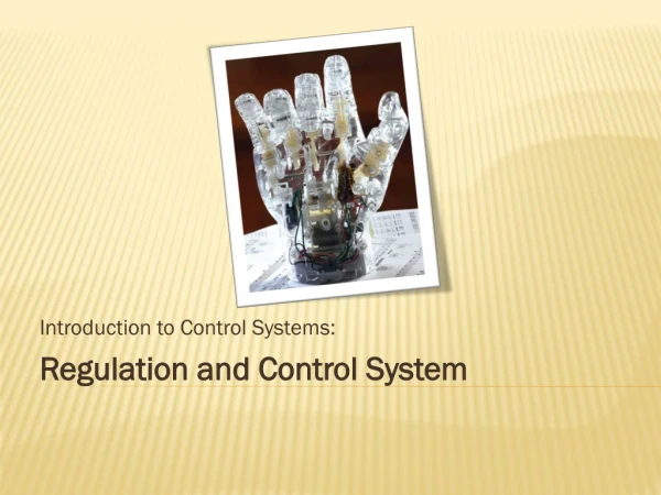 Introduction to Control Systems: Regulation and Control System