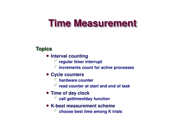 Time Measurement