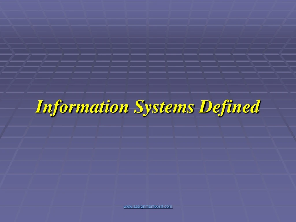 information systems defined