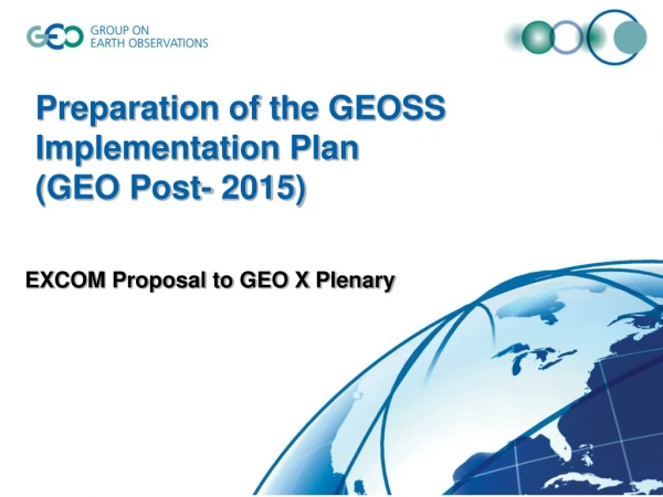 EXCOM Proposal to GEO X Plenary