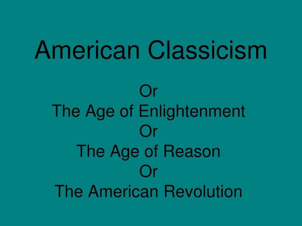 american classicism