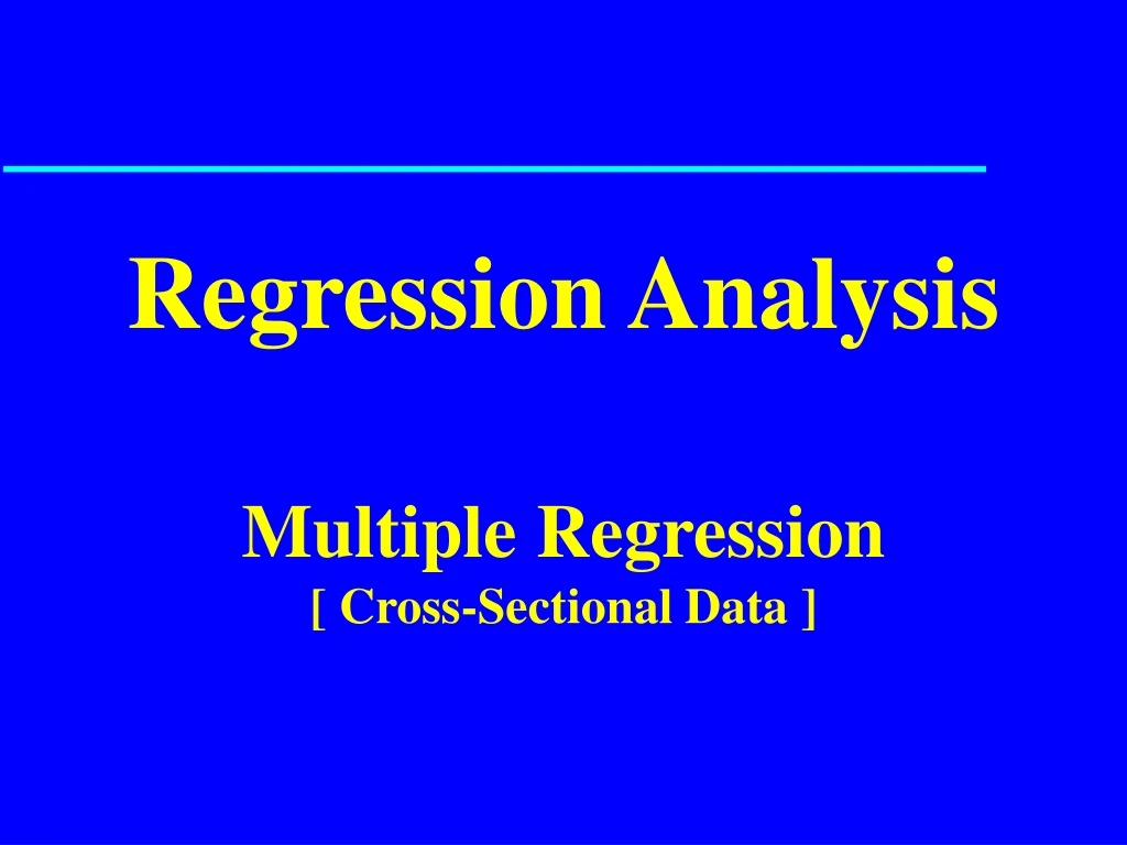 regression analysis