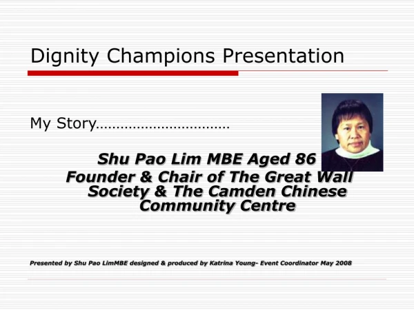 Dignity Champions Presentation