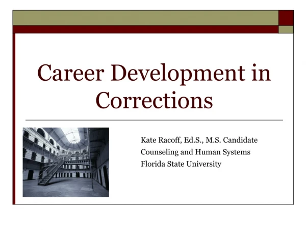 Career Development in Corrections