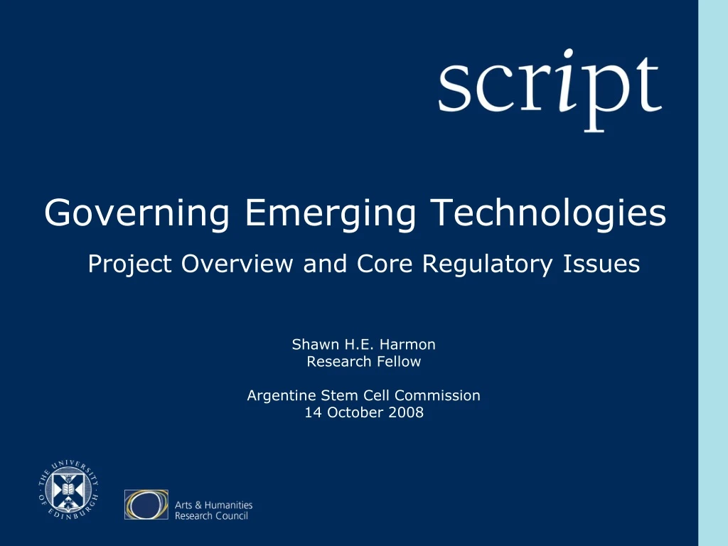 governing emerging technologies