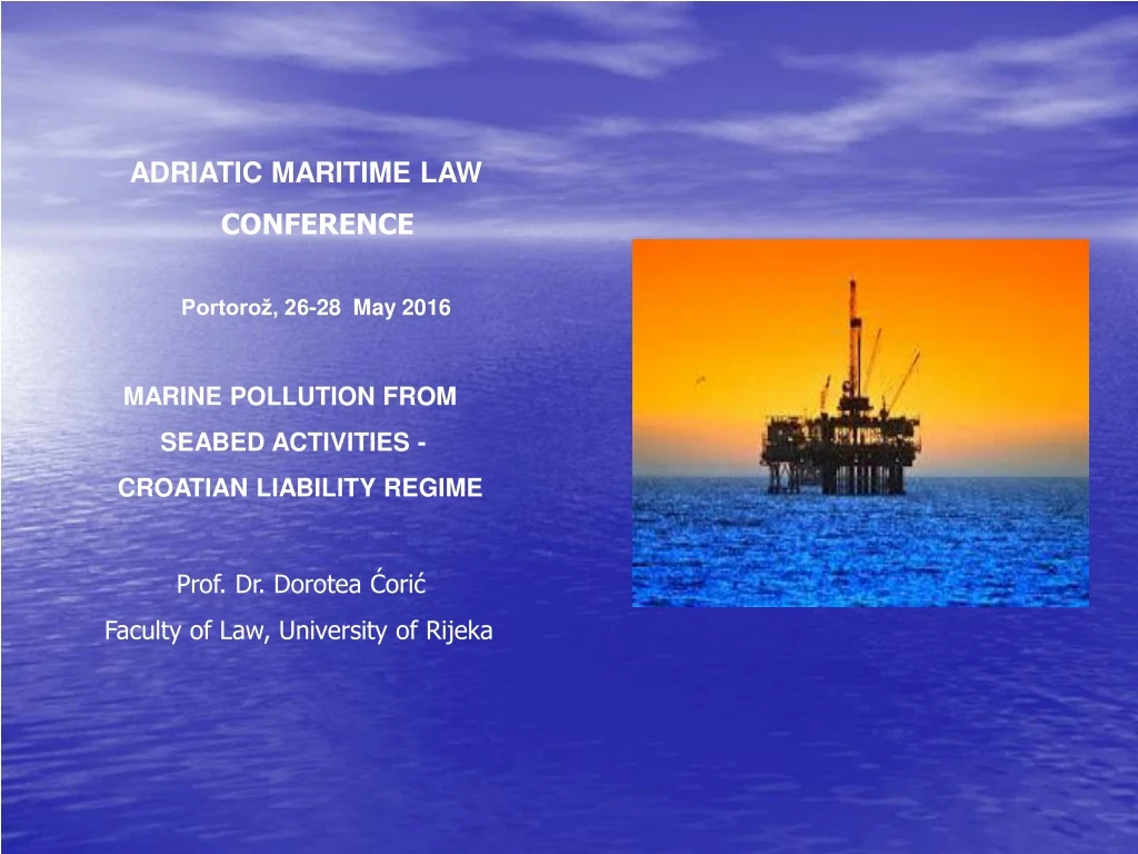 adriatic maritime law conference portoro