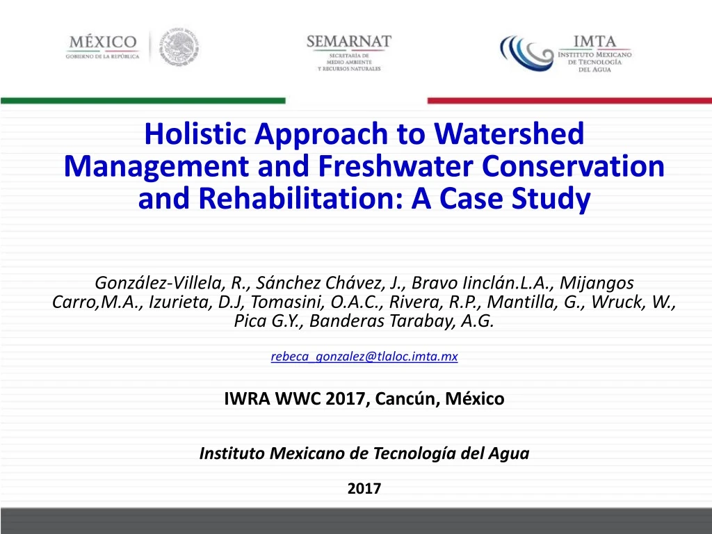 holistic approach to watershed management