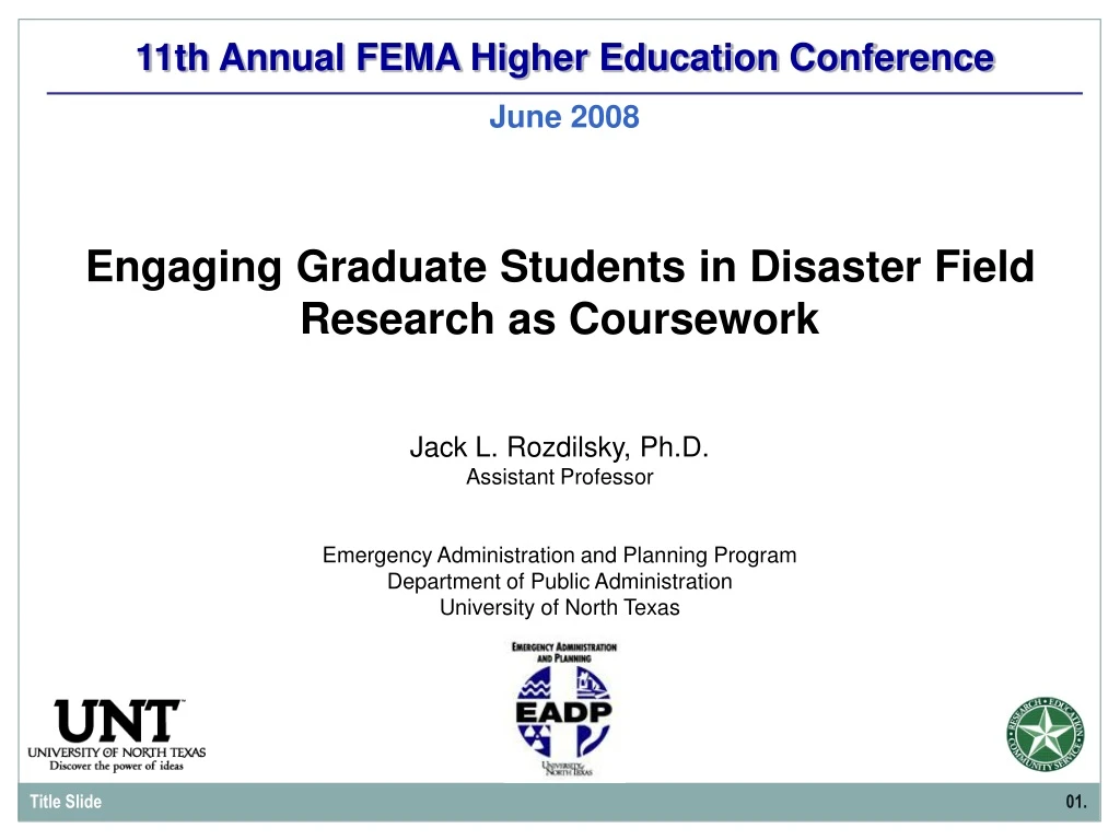 11th annual fema higher education conference june
