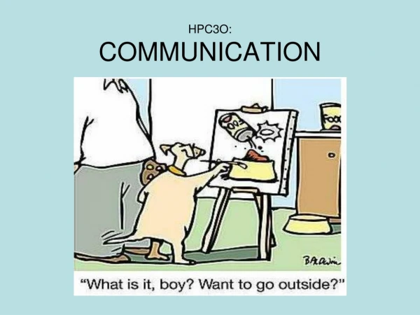 HPC3O: COMMUNICATION