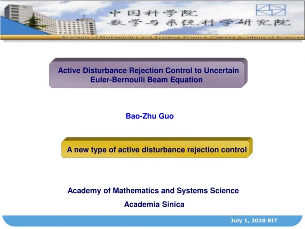 Academy of Mathematics and Systems Science    Academia Sinica