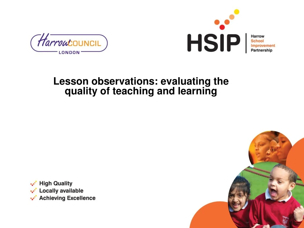 lesson observations evaluating the quality of teaching and learning