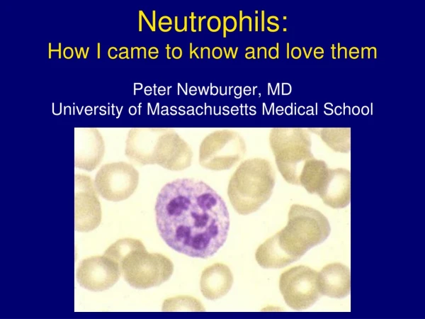 Peter Newburger, MD University of Massachusetts Medical School
