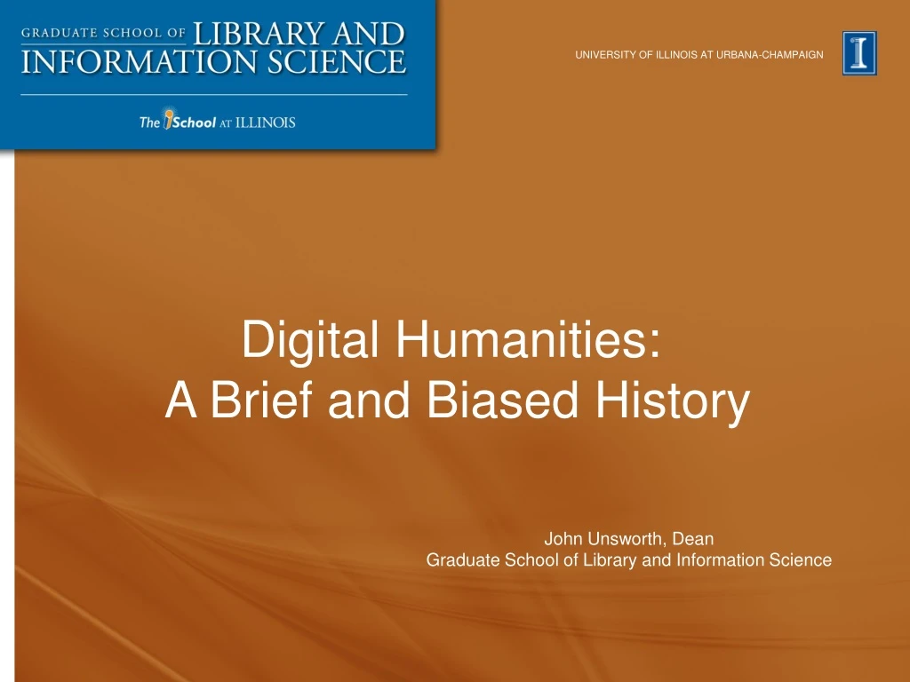 digital humanities a brief and biased history