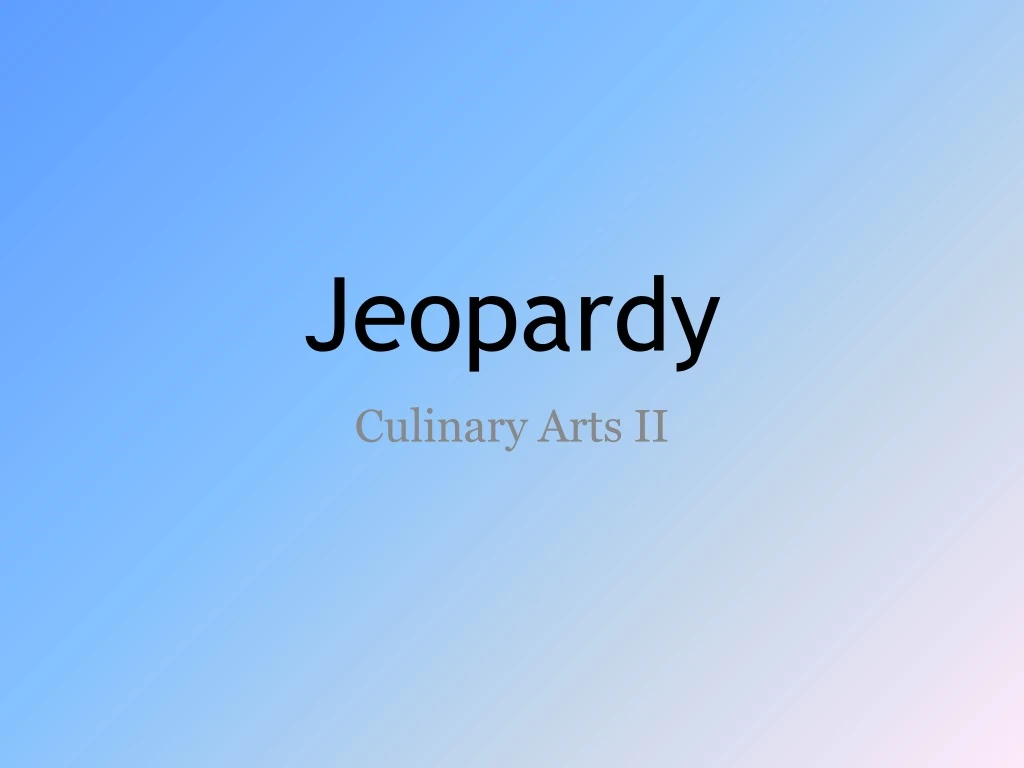 jeopardy