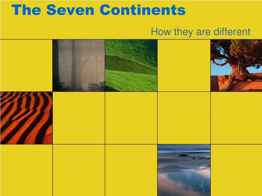 the seven continents