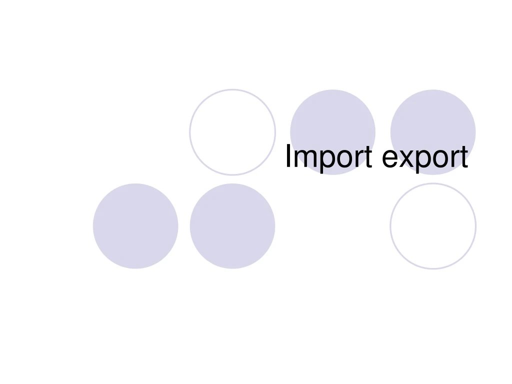 import export