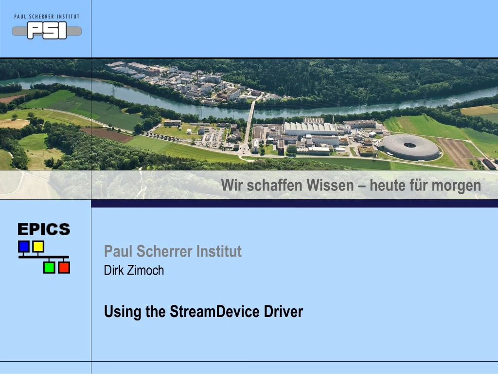 using the streamdevice driver