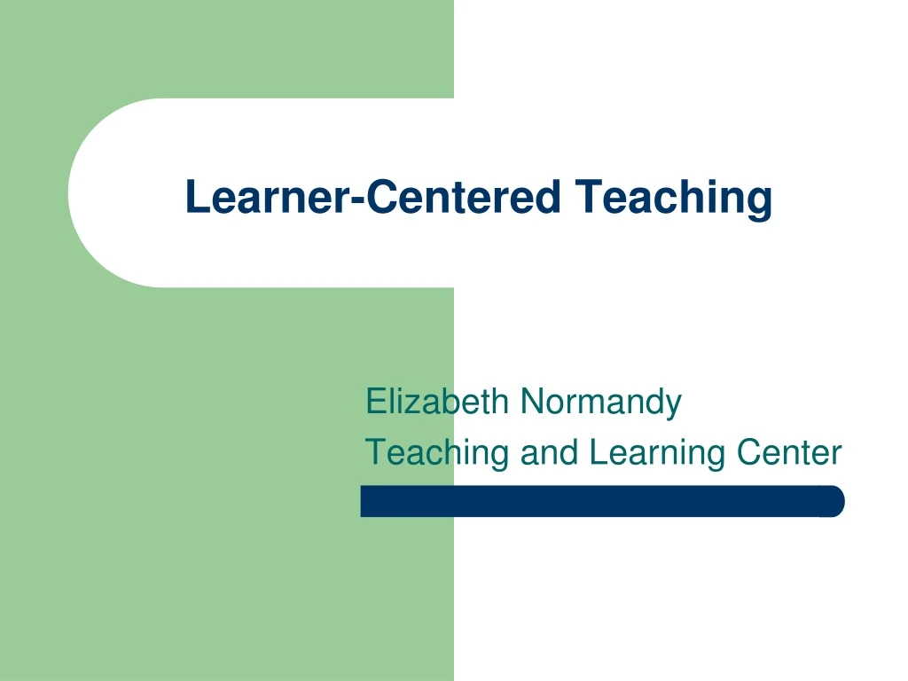 learner centered teaching