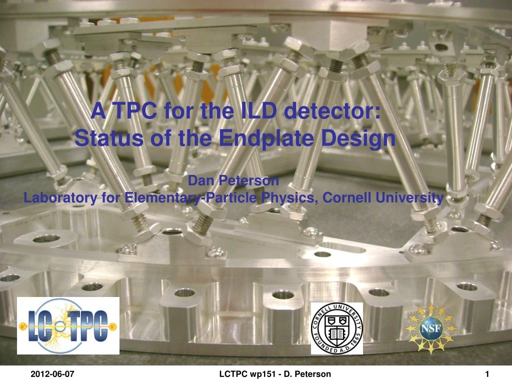a tpc for the ild detector status of the endplate