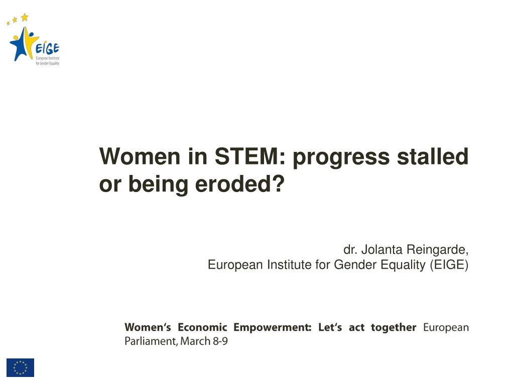 women in stem progress stalled or being eroded