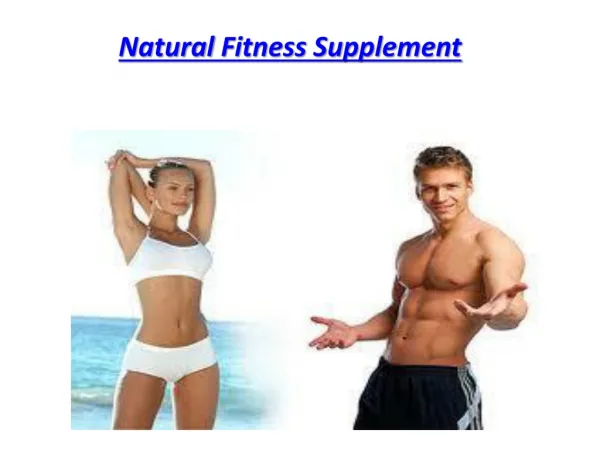 Natural Fitness Supplement