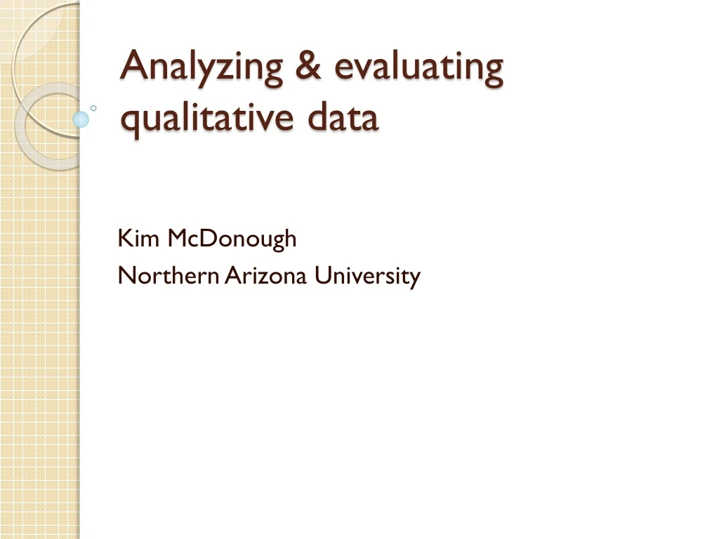 analyzing evaluating qualitative data