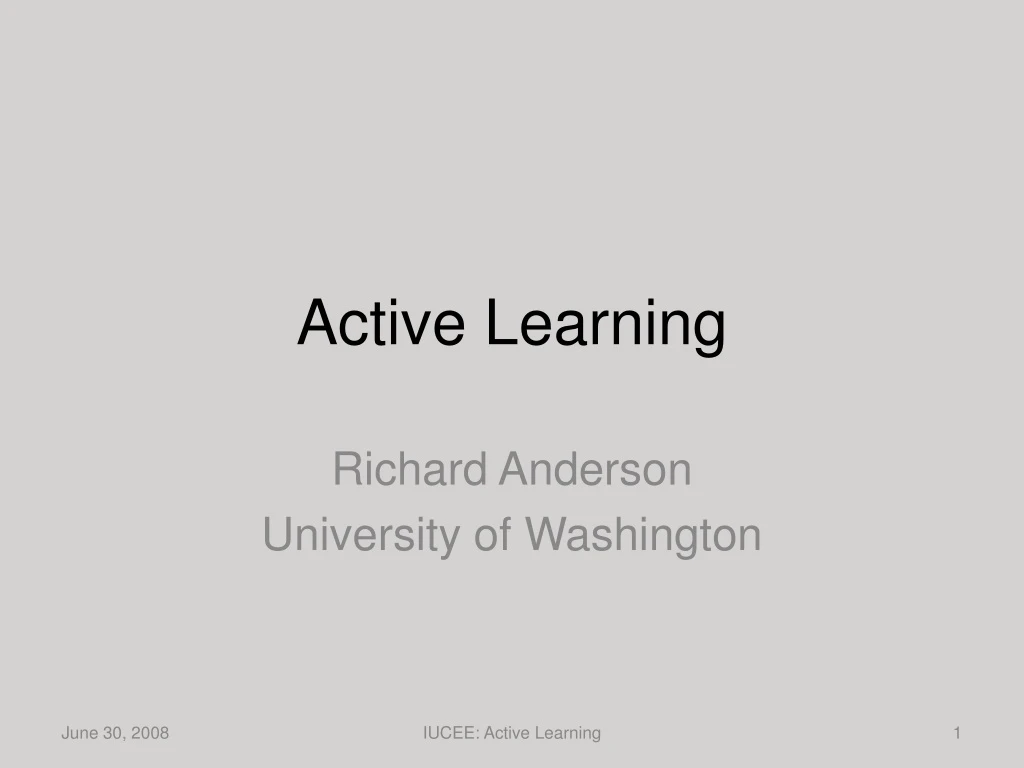 active learning