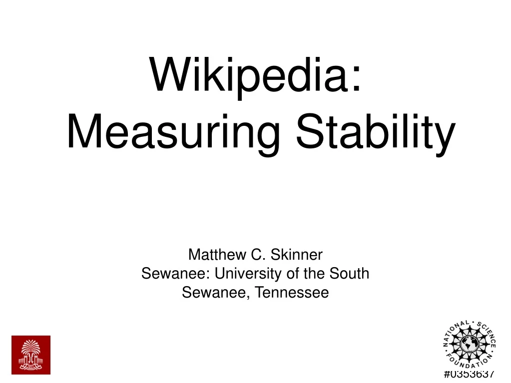 wikipedia measuring stability