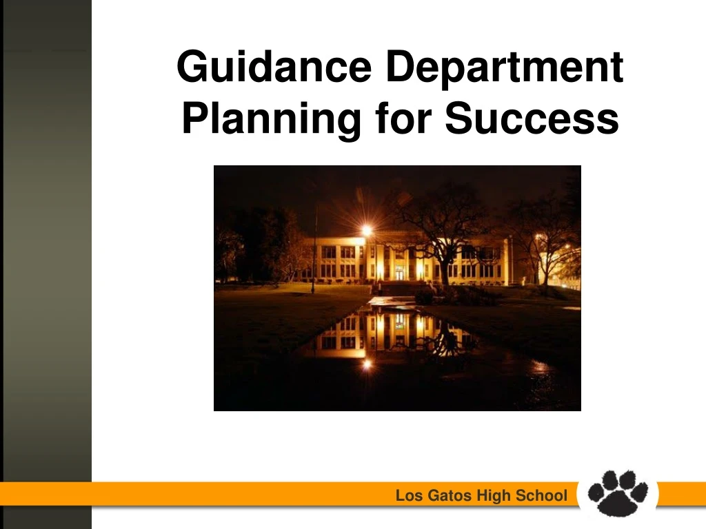 guidance department planning for success