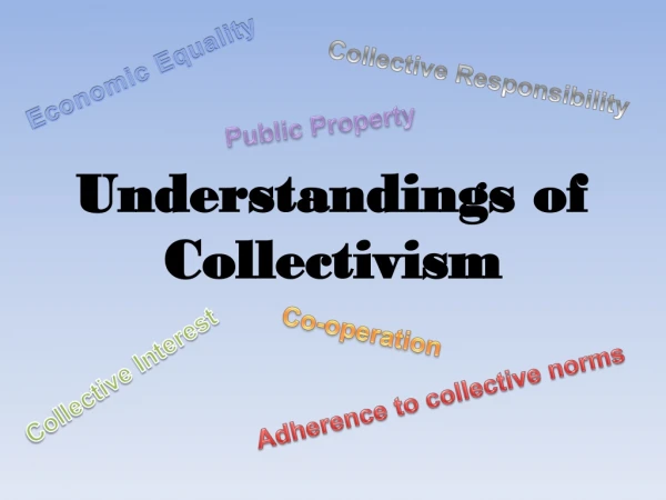 Understandings of Collectivism