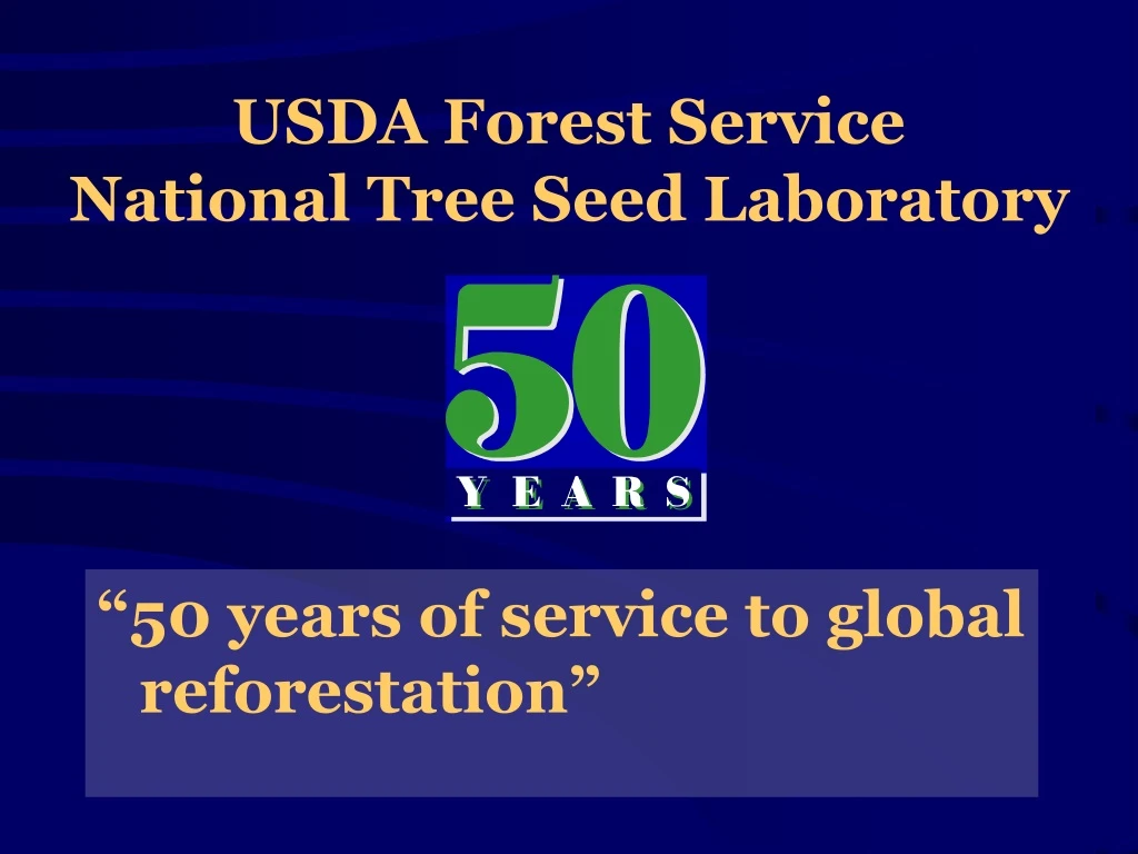 usda forest service national tree seed laboratory