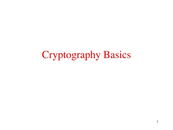 Cryptography Basics