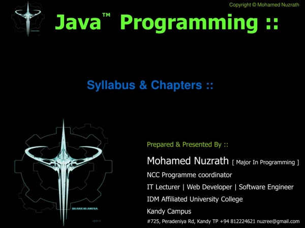 Java   Programming ::