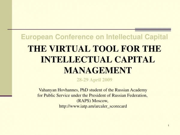 European Conference on Intellectual Capital