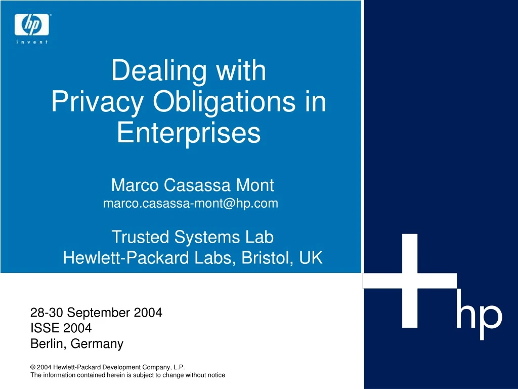 dealing with privacy obligations in enterprises