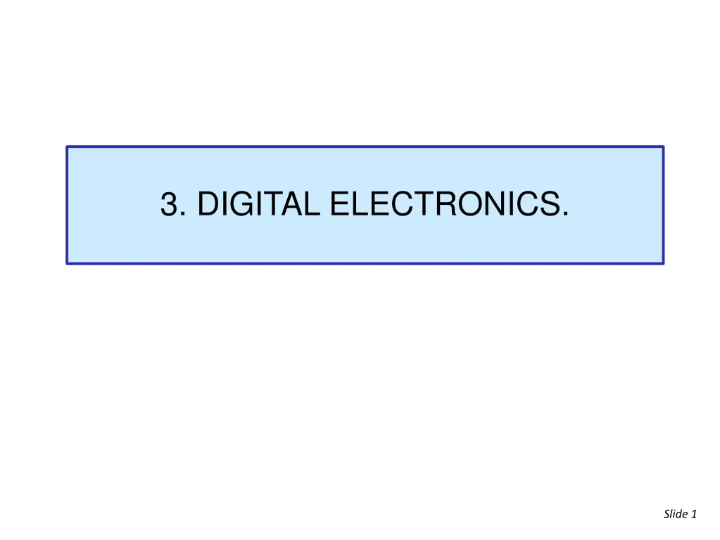 3 digital electronics