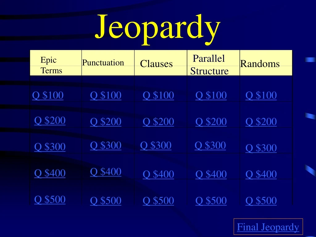 jeopardy