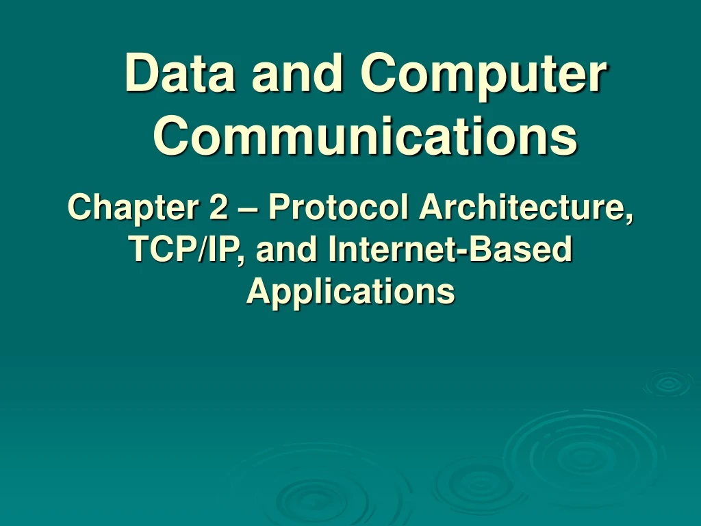 data and computer communications