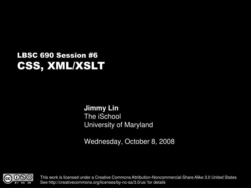 jimmy lin the ischool university of maryland wednesday october 8 2008