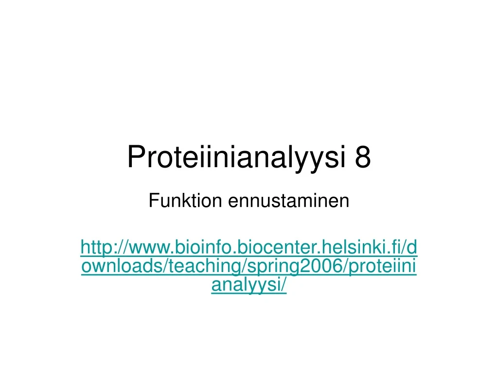 proteiinianalyysi 8