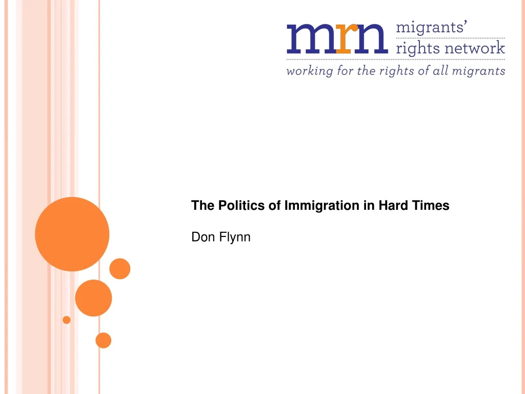 the politics of immigration in hard times