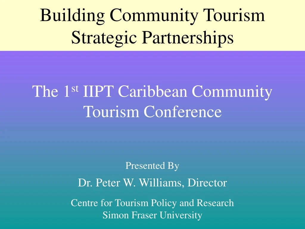 building community tourism strategic partnerships
