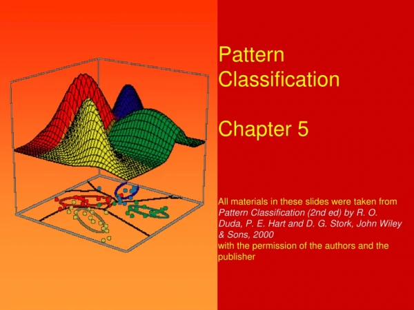 Chapter 5: Linear Discriminant Functions (Sections 5.1-5-3)