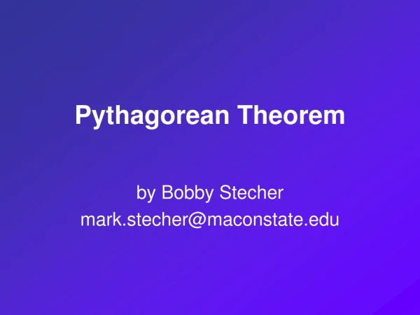 Pythagorean Theorem