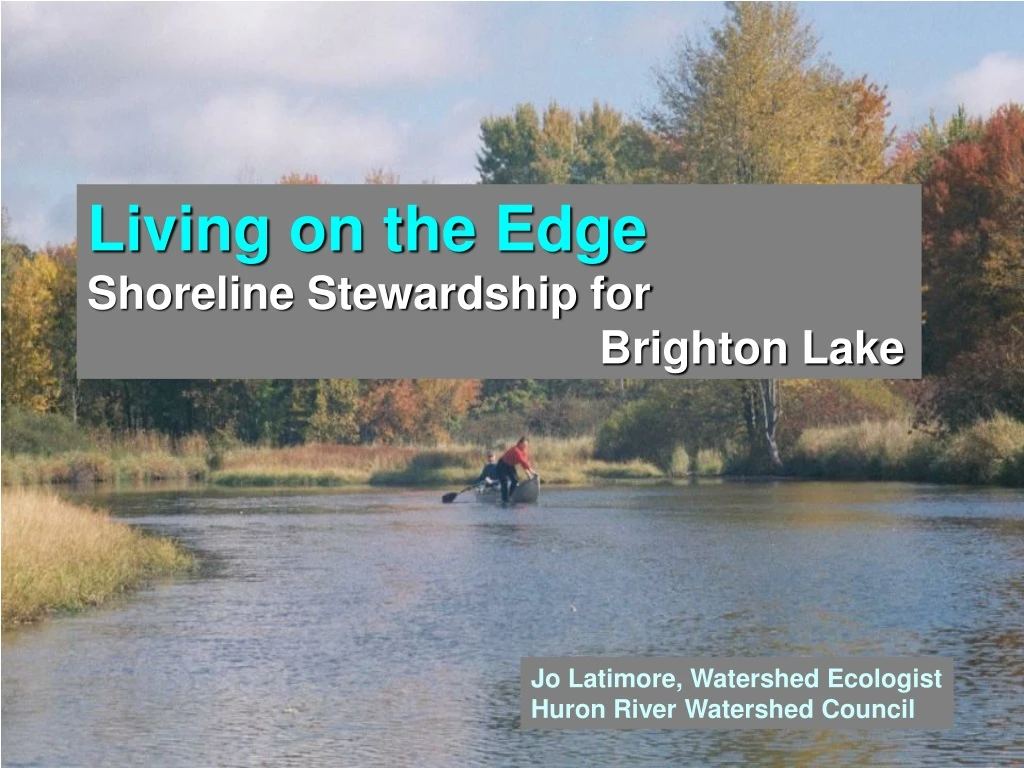 living on the edge shoreline stewardship